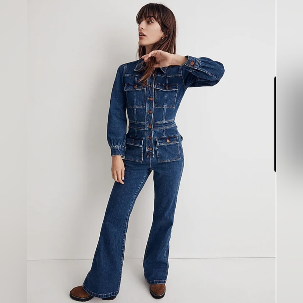Madewell Dark Blue Denim Jumpsuit